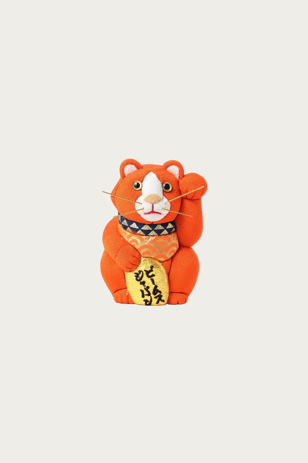Beams Japan - Wooden Doll Fortune Cat - Orange - Canoe Club