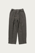 Beams Plus - 2 Pleats Relax Trousers COTTON Linen - Grey - Canoe Club
