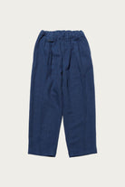 Beams Plus - 2 Pleats Relax Trousers COTTON Linen - Navy - Canoe Club