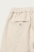 Beams Plus - 2 Pleats Relax Trousers COTTON Linen - Off White - Canoe Club