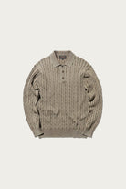 Beams Plus - Cable Polo Pigment Dyed Yarn - Beige - Canoe Club