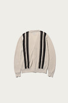 Beams Plus - Cardigan Stripe - Beige - Canoe Club