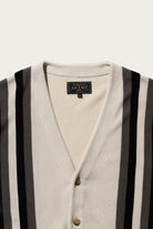 Beams Plus - Cardigan Stripe - Beige - Canoe Club