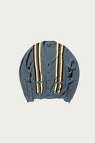 Beams Plus - Cardigan Stripe - Blue - Canoe Club