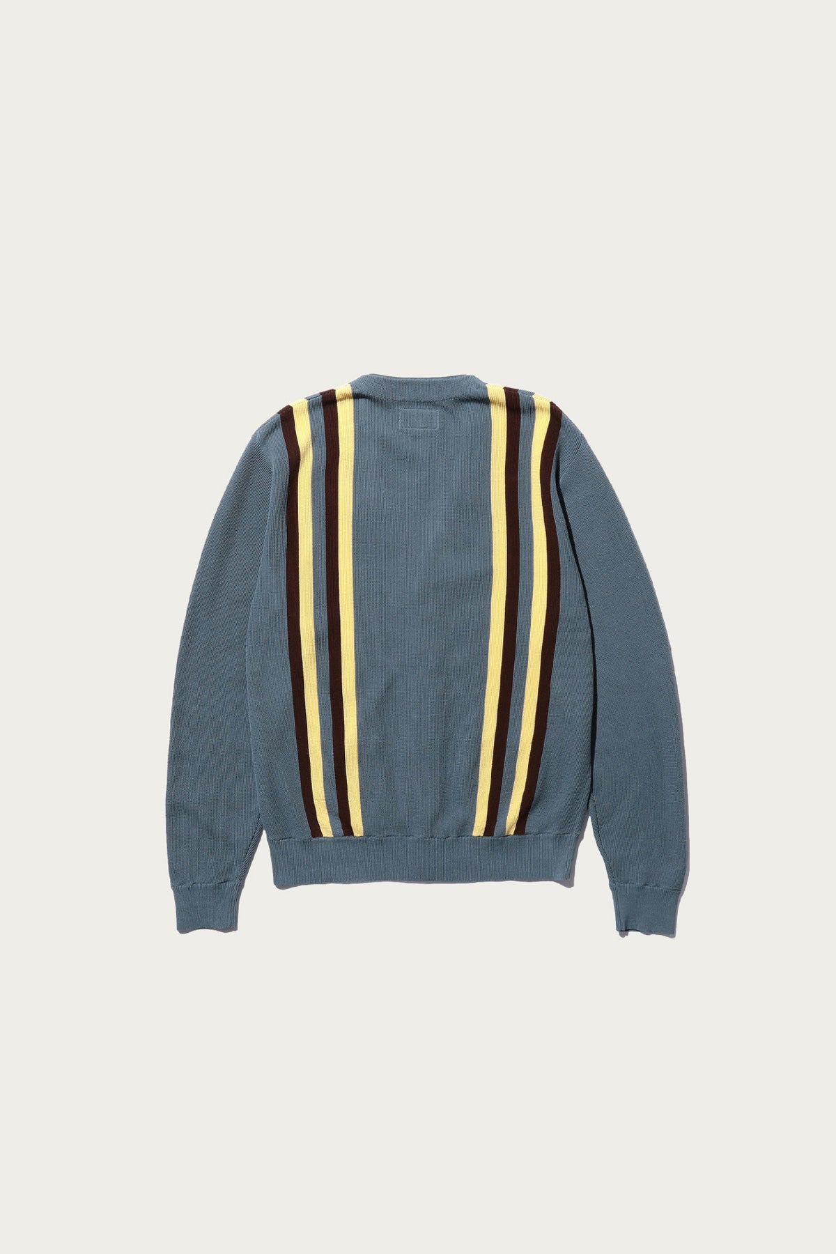 Beams Plus - Cardigan Stripe - Blue - Canoe Club