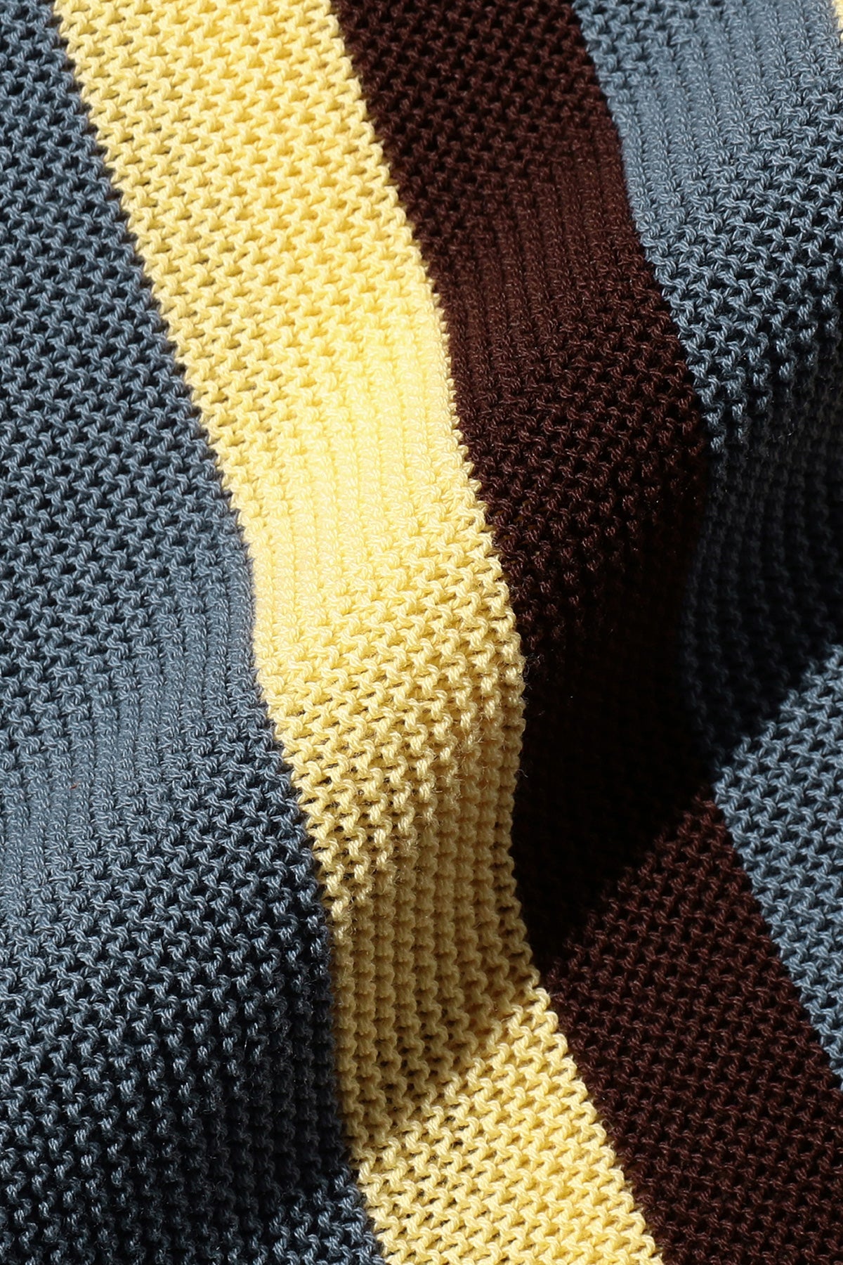 Beams Plus - Cardigan Stripe - Blue - Canoe Club