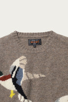 Beams Plus - Crew Intarsia Duck Pattern - Beige - Canoe Club