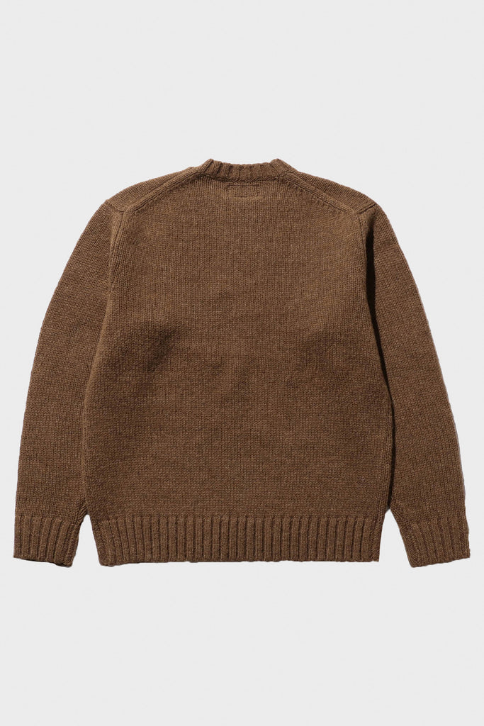 Beams Plus - Crew Neck Intarsia 3G - Brown (DUCK) - Canoe Club