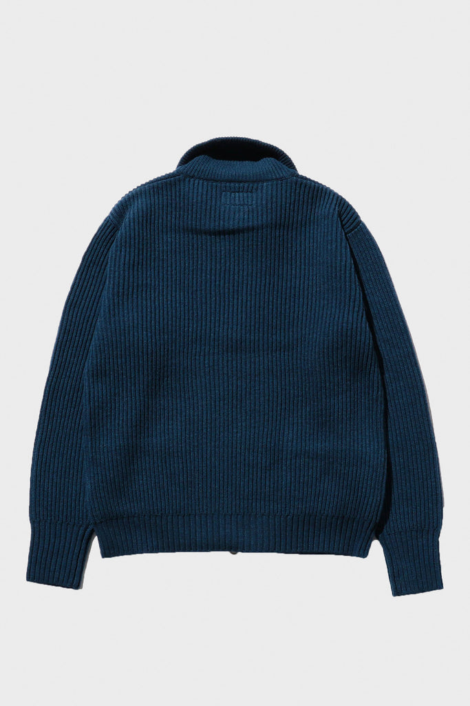 Beams Plus - Full Zip Knit - Blue - Canoe Club