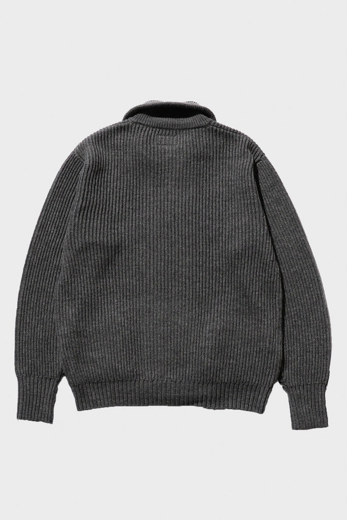 Beams Plus - Full Zip Knit - Grey - Canoe Club