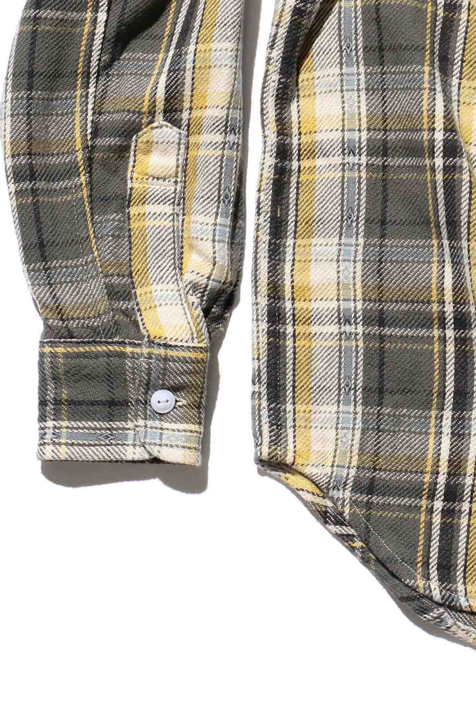 Beams Plus - Guide Shirt Dobby Nel Check - Grey - Canoe Club