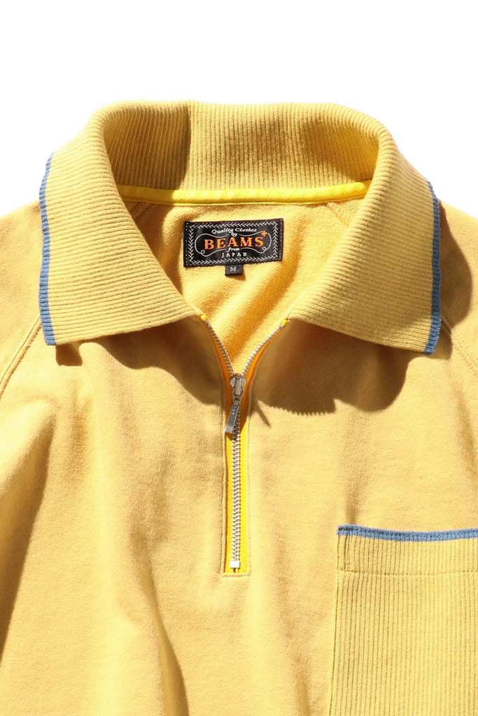 Beams Plus - Half Zip Polo Light Fleece - Yellow - Canoe Club