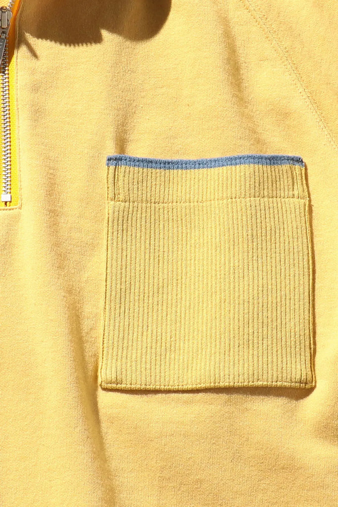 Beams Plus - Half Zip Polo Light Fleece - Yellow - Canoe Club