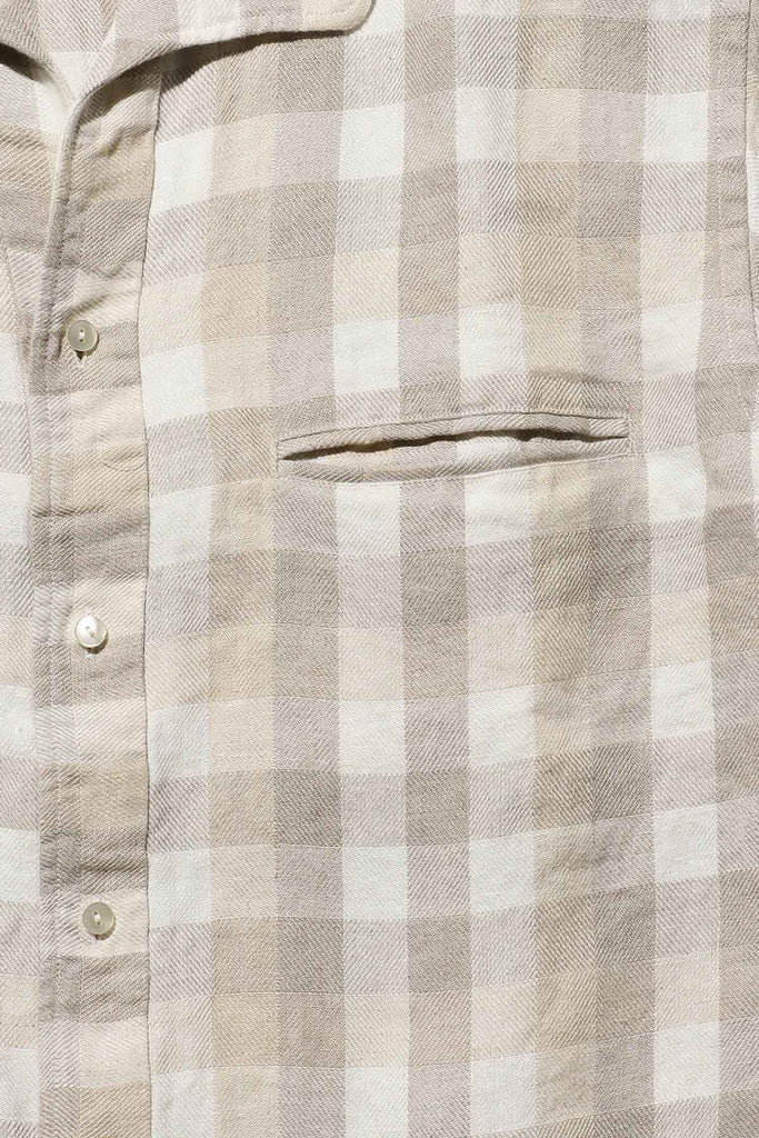 Beams Plus - Italian Collar Egyptian Linen - Plaid - Canoe Club