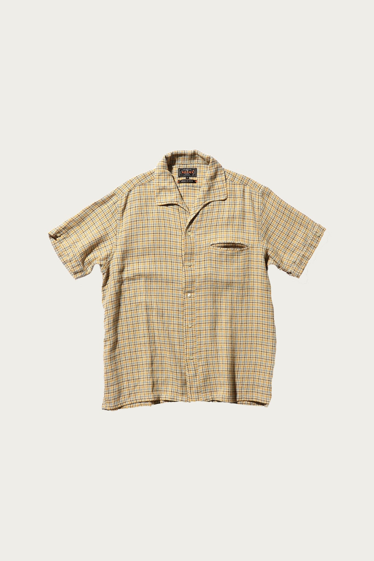 Beams Plus - Italian Collar Gunclub Mesh - Beige - Canoe Club