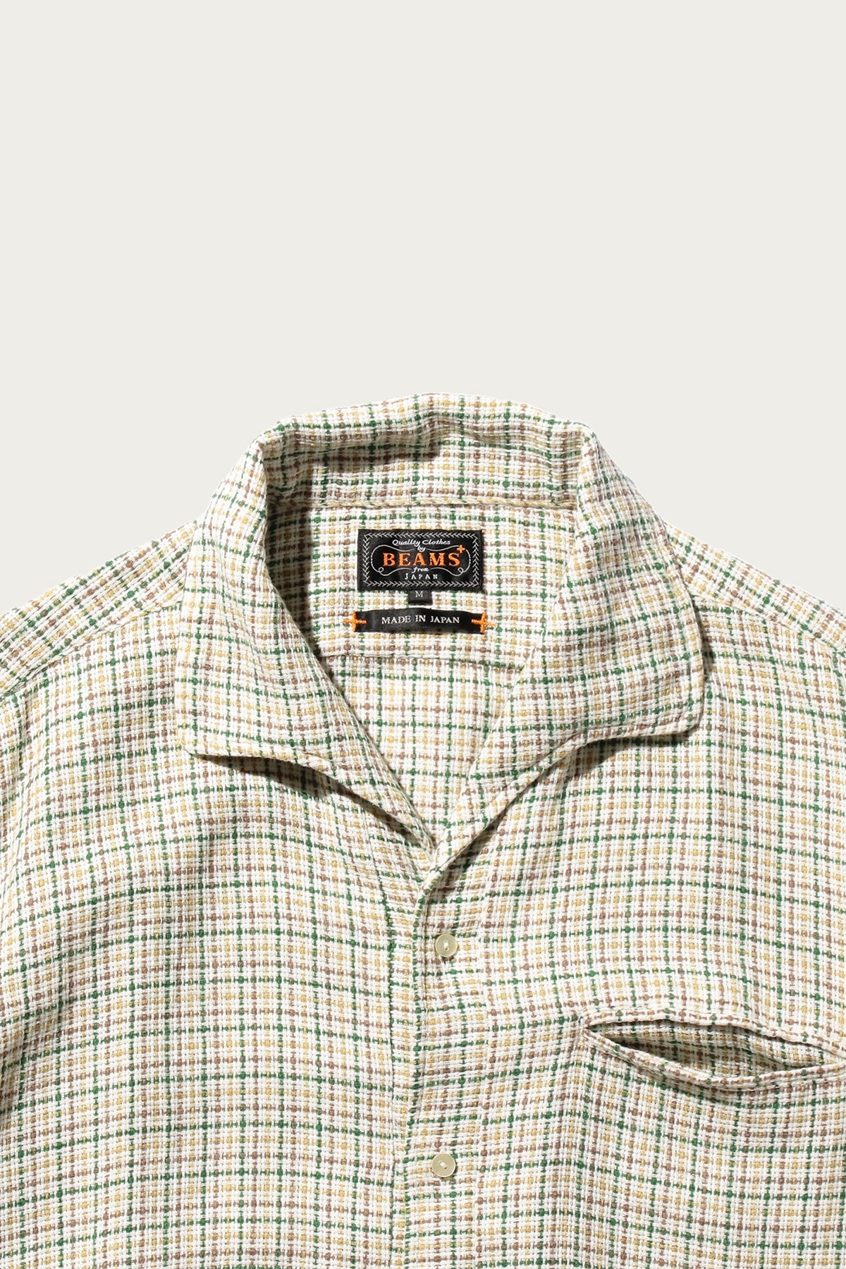 Beams Plus - Italian Collar Gunclub Mesh - White - Canoe Club