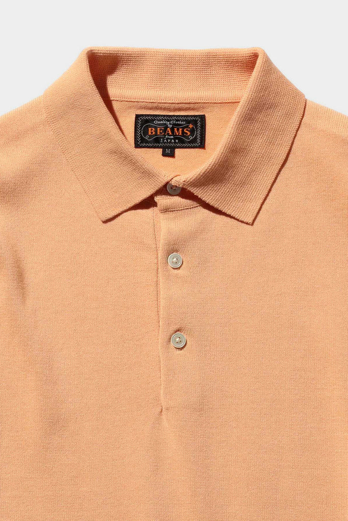 Beams Plus - Knit Polo 12G - Orange - Canoe Club