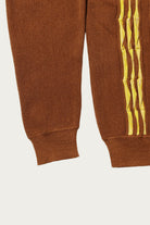Beams Plus - Knit Polo Born Stripe 14G - Brown - Canoe Club