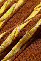 Beams Plus - Knit Polo Born Stripe 14G - Brown - Canoe Club