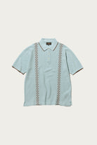 Beams Plus - Knit Polo Mesh Stripe - Sax - Canoe Club