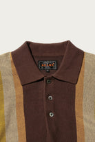 Beams Plus - Knit Polo Stripe Argyle - Dark Brown - Canoe Club