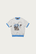 Beams Plus - Knit Tee Jacquard - Fishing - Canoe Club