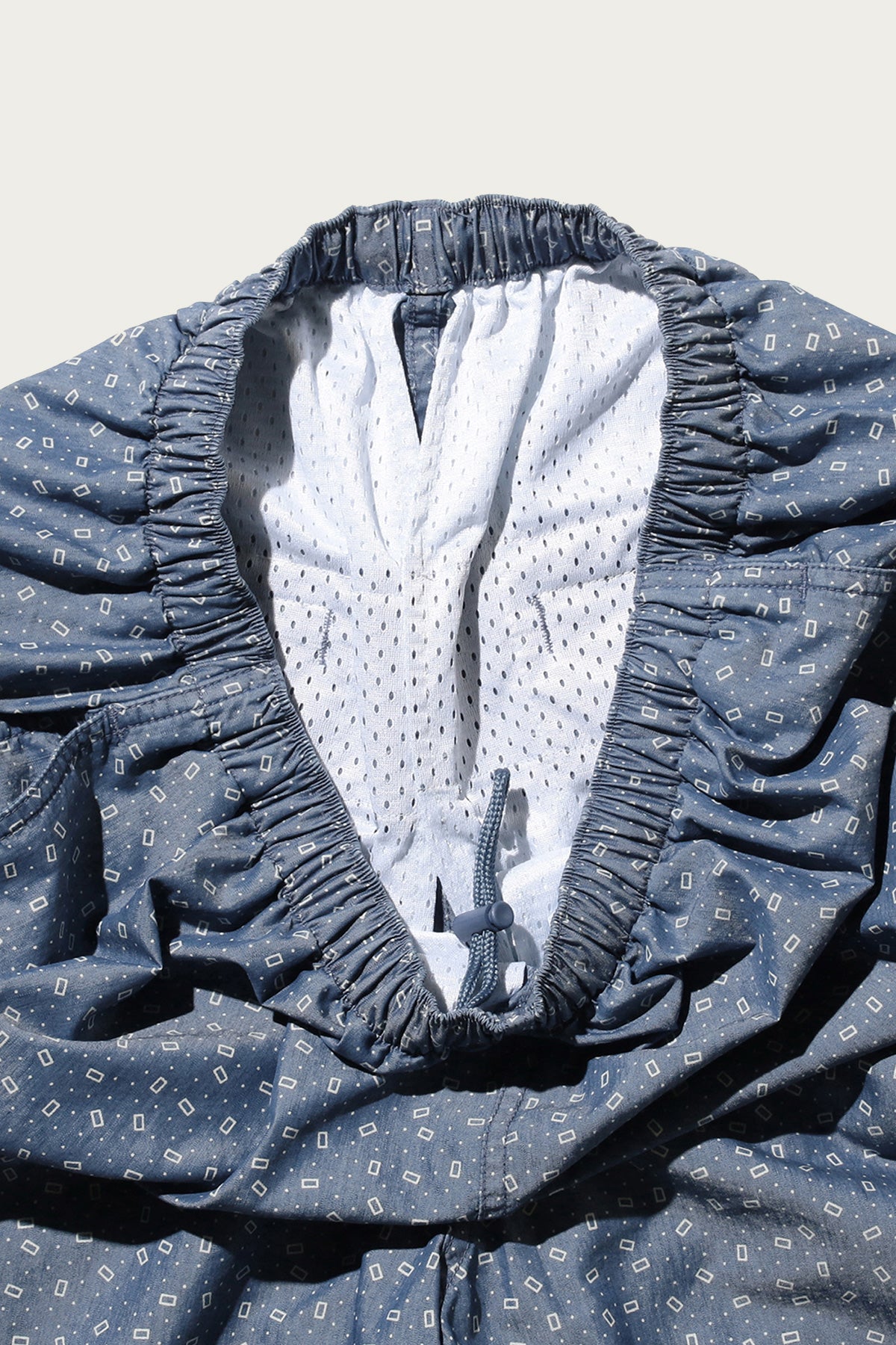 Beams Plus - MIL Athletic Shorts NYCO Indigo Chambray Discharge Print - Calico - Canoe Club