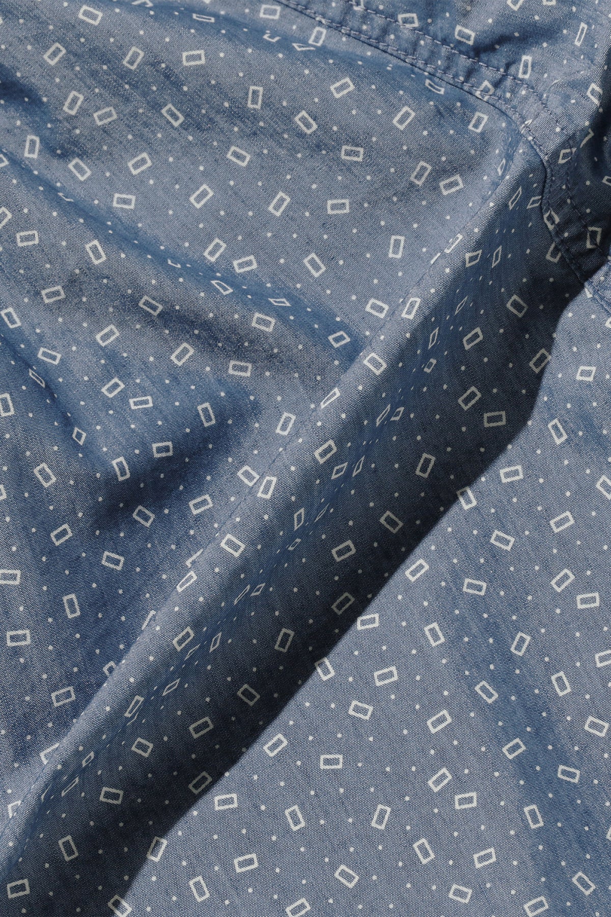 Beams Plus - MIL Athletic Shorts NYCO Indigo Chambray Discharge Print - Calico - Canoe Club