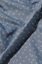 Beams Plus - MIL Athletic Shorts NYCO Indigo Chambray Discharge Print - Calico - Canoe Club