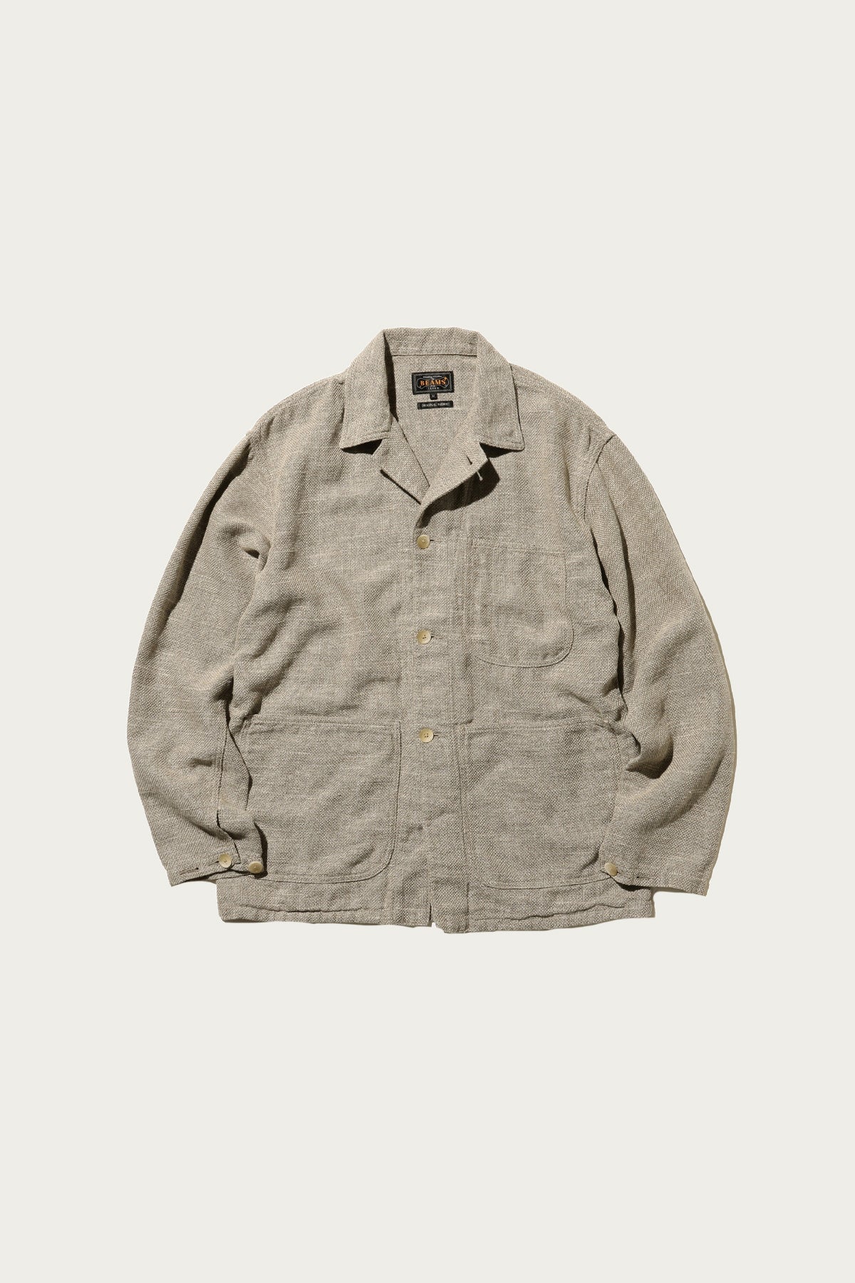 Beams Plus - MIL Chore Jacket Cotton Linen - Sand - Canoe Club