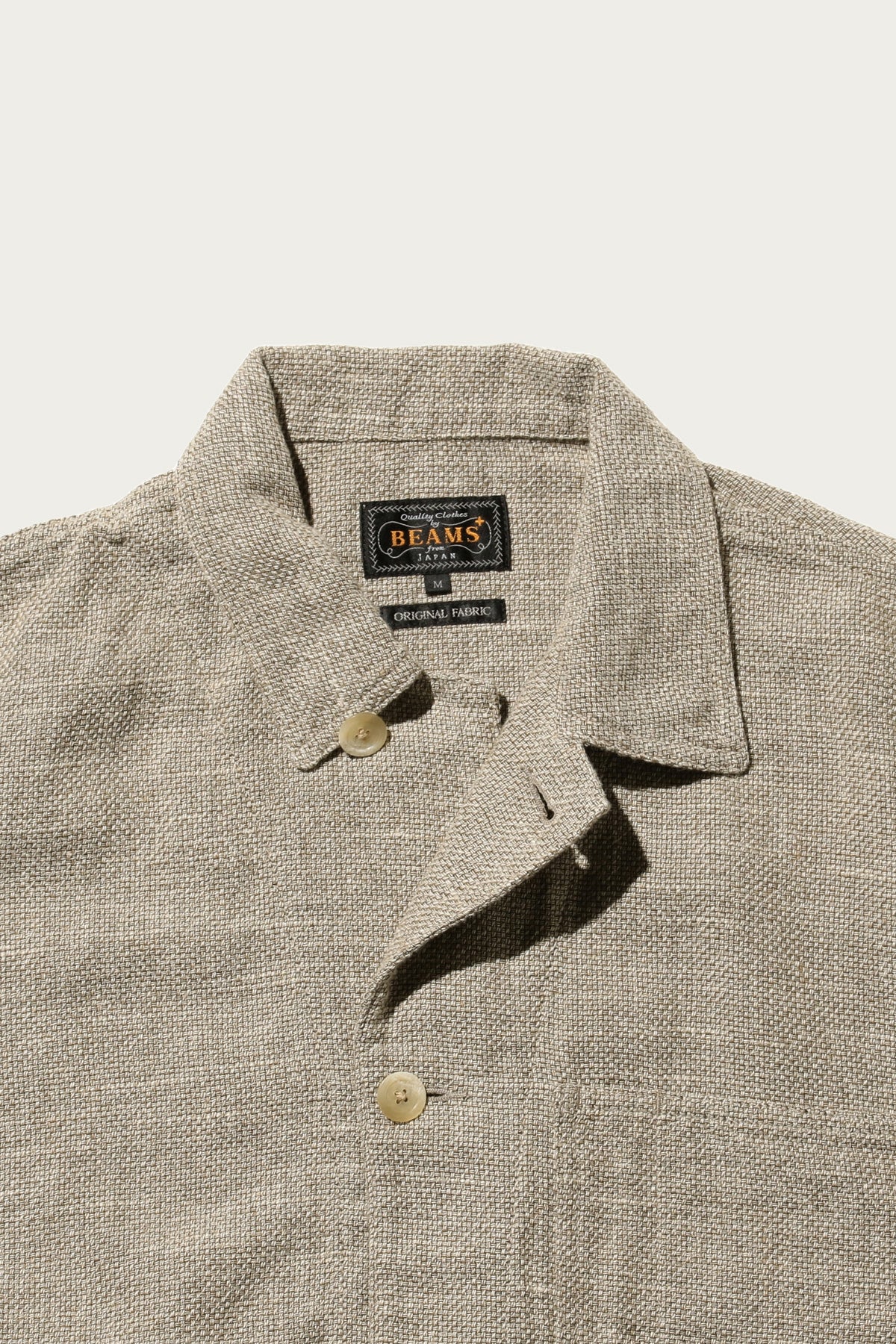 Beams Plus - MIL Chore Jacket Cotton Linen - Sand - Canoe Club