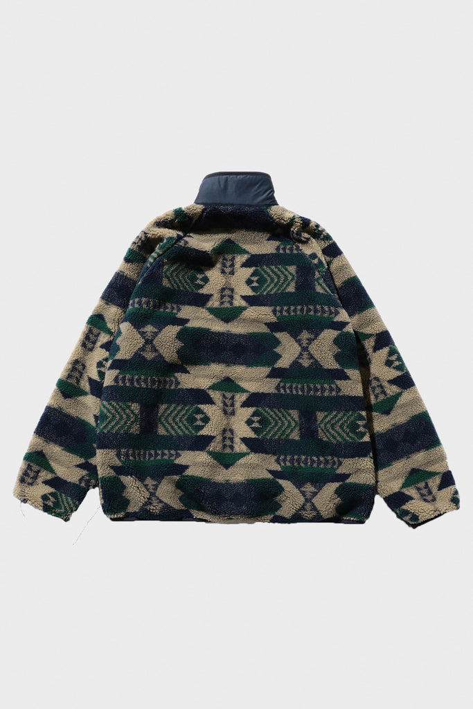 Beams Plus - MIL Jersey Reversible Jacquard Boa - Native Navy - Canoe Club