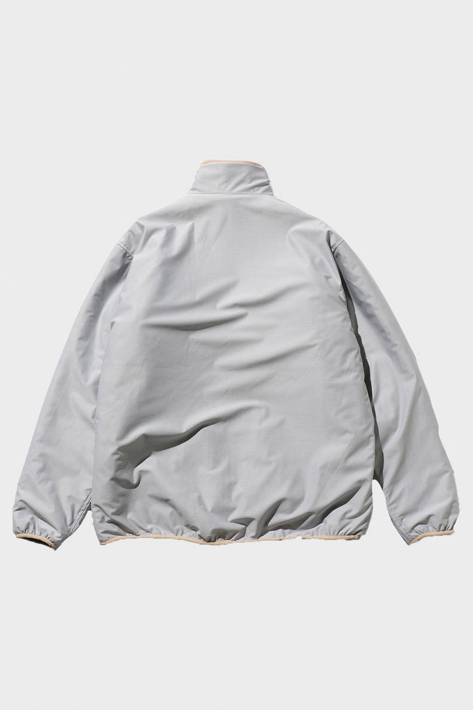 Beams Plus - MIL Jersey Reversible Jacquard Boa - Snow Grey - Canoe Club