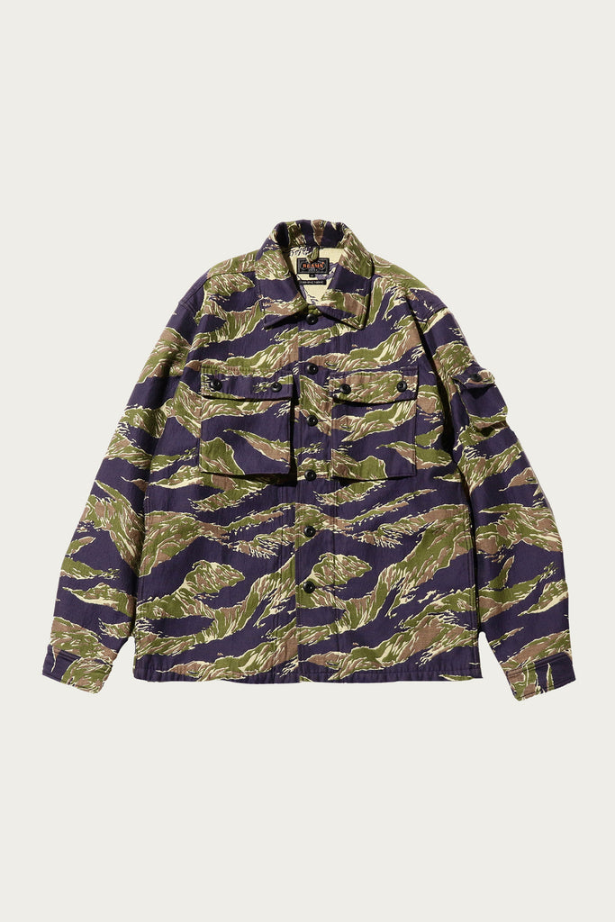 Beams Plus - MIL SHT-JACKET - Tiger Stripe Jacquard - Canoe Club