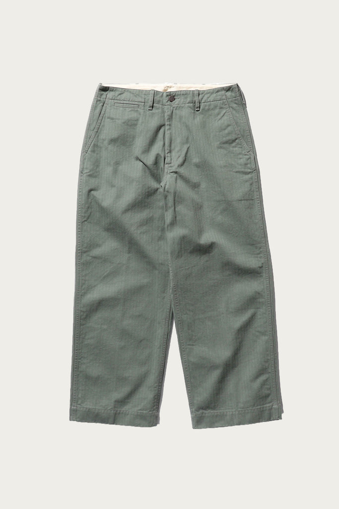 Beams Plus - MIL Trousers Herringbone - Sage - Canoe Club