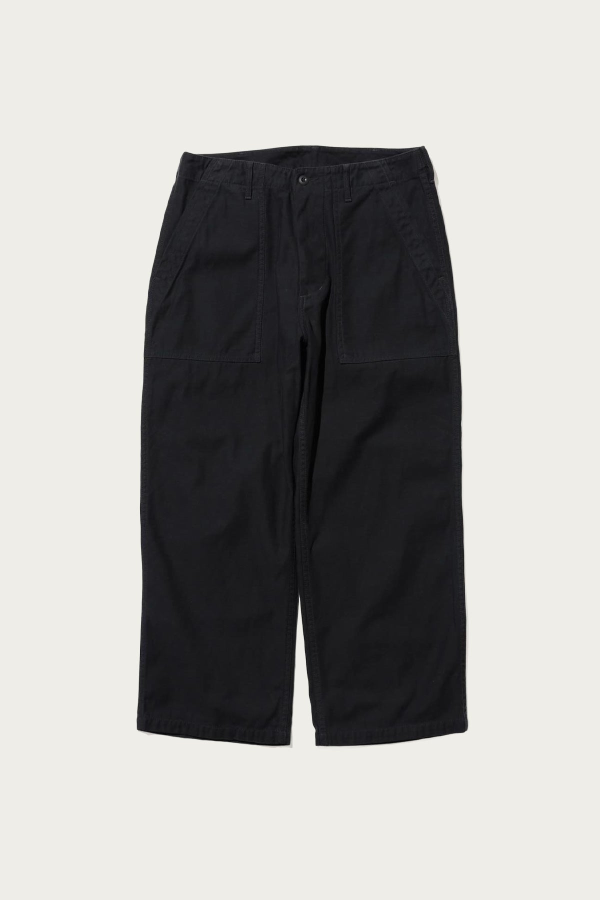 Beams+ MIL Utility Trousers Reversed Sateen | Black | Canoe Club