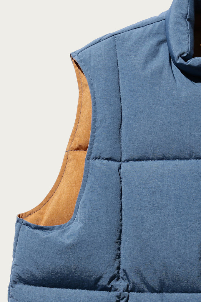 Beams Plus - Nylon Down Vest - Blue - Canoe Club