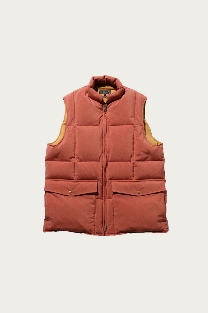 Beams Plus - Nylon Down Vest - Orange - Canoe Club