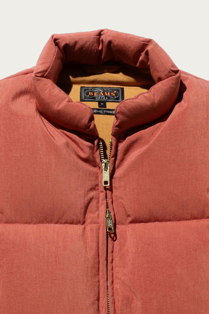 Beams Plus - Nylon Down Vest - Orange - Canoe Club