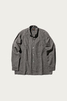 Beams Plus - Open B.D. Nep Check Cotton Linen - Charcoal - Canoe Club