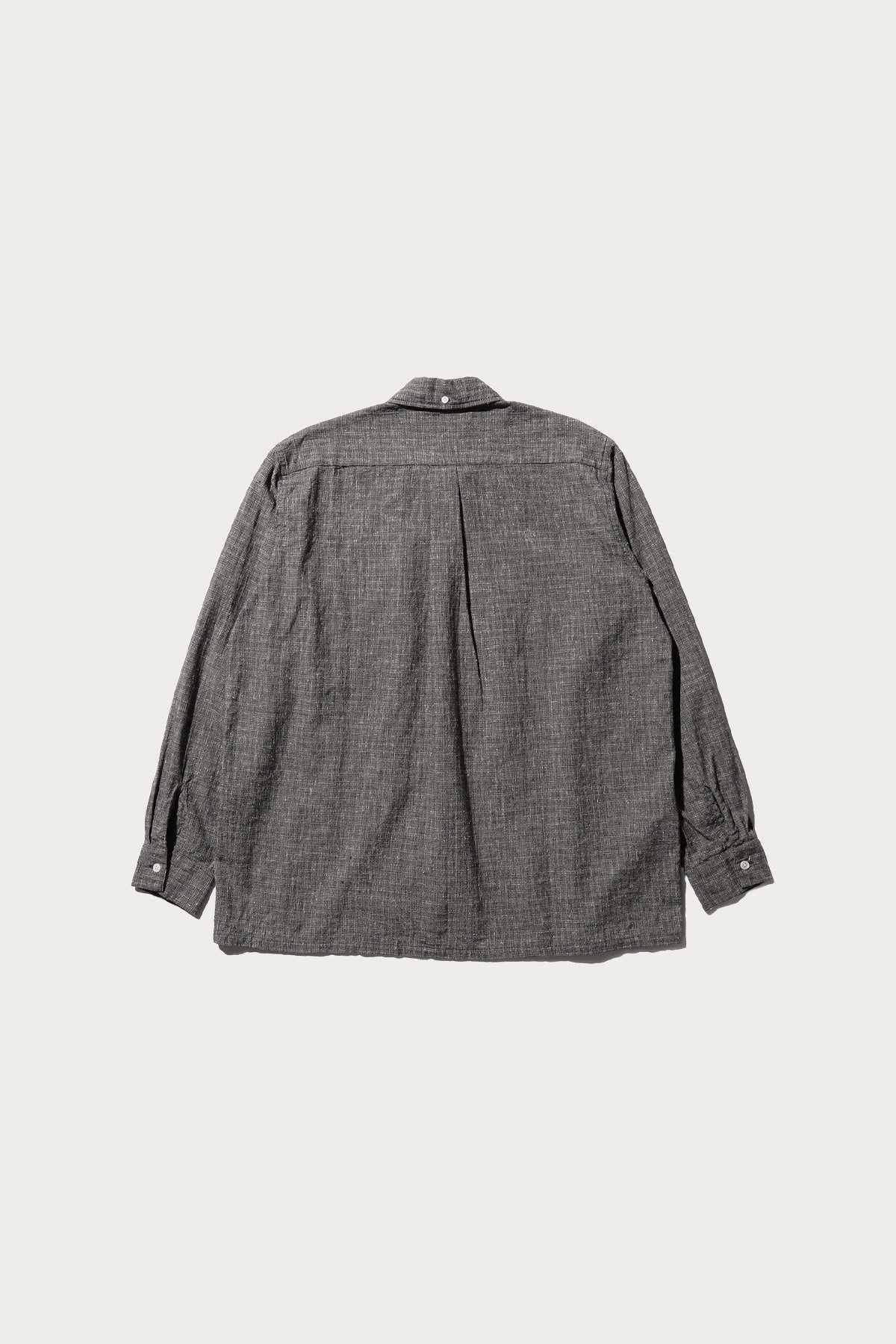 Beams Plus - Open B.D. Nep Check Cotton Linen - Charcoal - Canoe Club