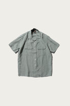 Beams Plus - Open Collar 1/40 Linen - Sax - Canoe Club
