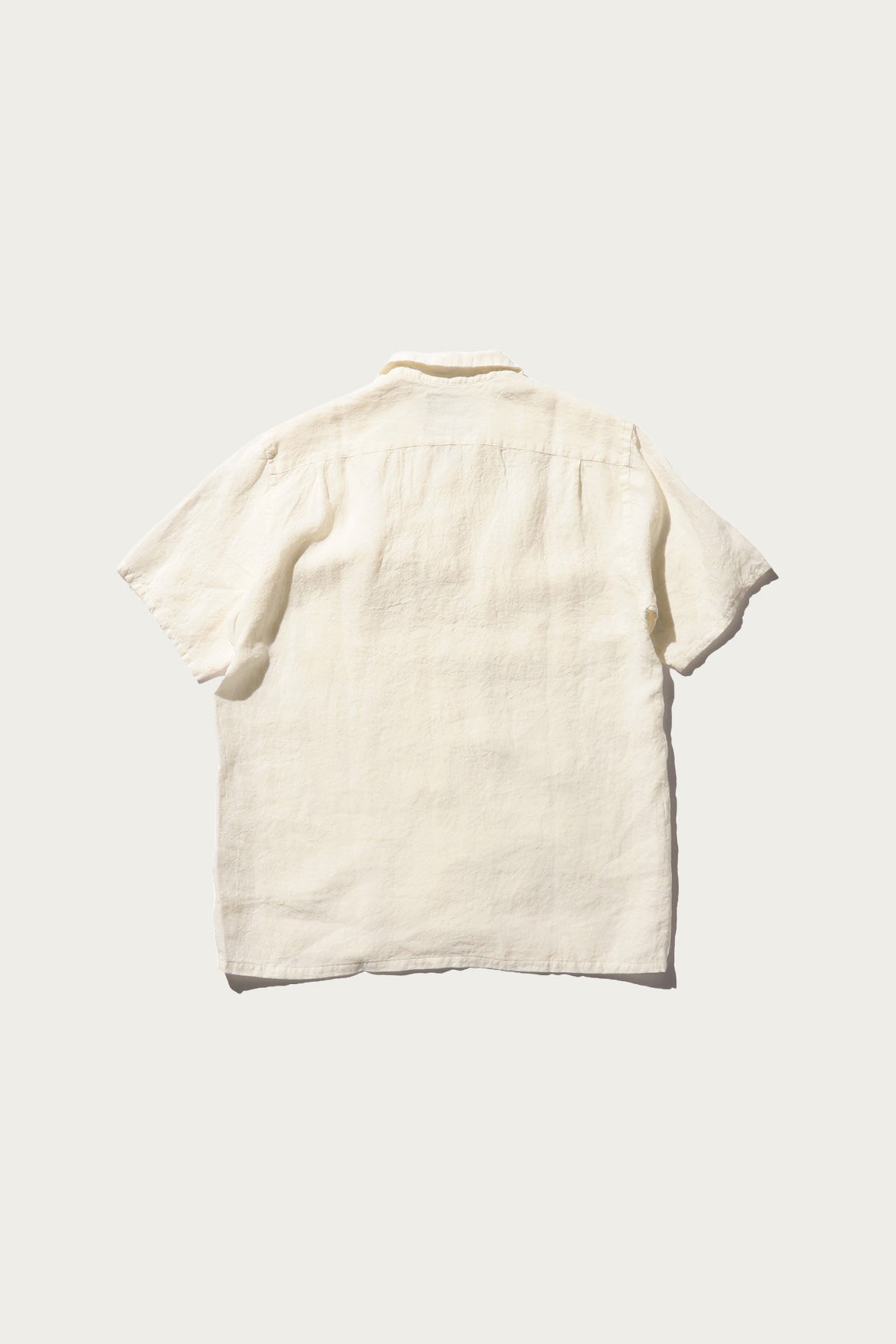 Beams Plus - Open Collar 1/40 Linen - White - Canoe Club