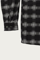 Beams Plus - Open Collar Brushed Satin Plaid - Black - Canoe Club