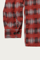 Beams Plus - Open Collar Brushed Satin Plaid - Red - Canoe Club