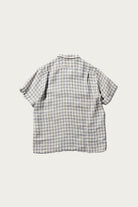 Beams Plus - Open Collar Pajama Plaid Linen - Blue - Canoe Club