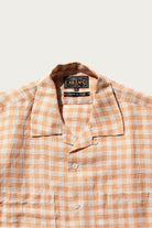 Beams Plus - Open Collar Pajama Plaid Linen - Orange - Canoe Club