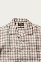 Beams Plus - Open Collar Pajama Plaid Linen - Brown - Canoe Club