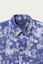 Beams Plus - P-Man Jacket Supima Herringbone on Paint Print - Blue - Canoe Club