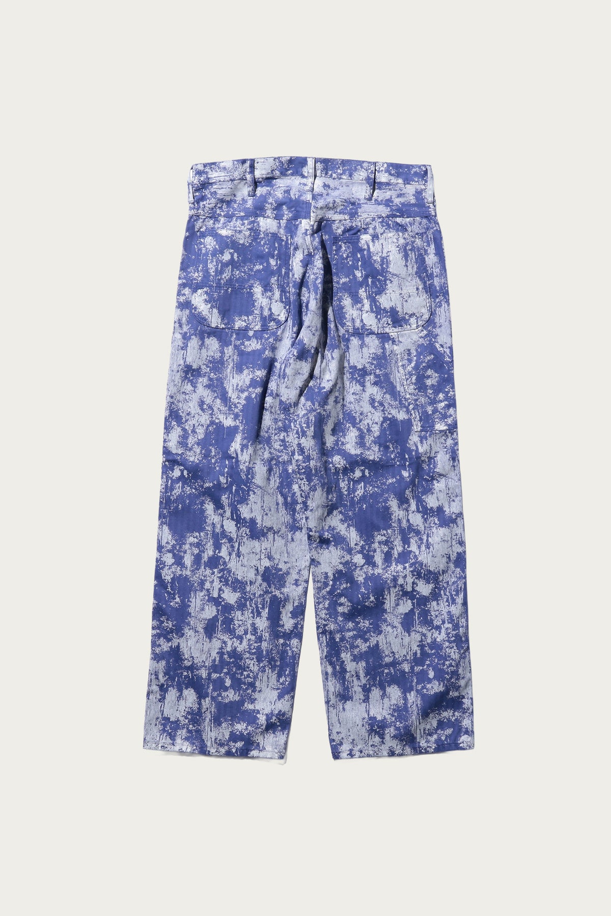 Beams Plus - P-Pants Pants Supima Herrinbone on Paint Print - Blue - Canoe Club